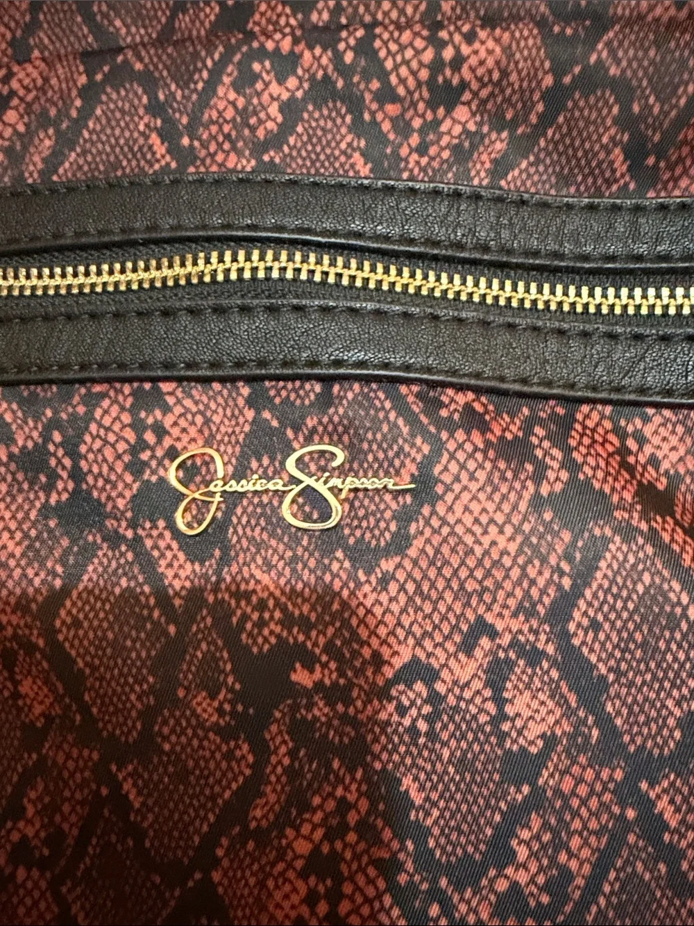 Jessica Simpson Snake-Print Backpack NWT